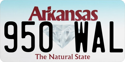 AR license plate 950WAL
