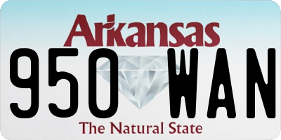 AR license plate 950WAN