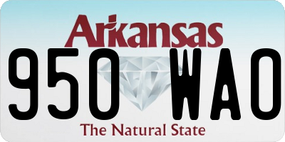 AR license plate 950WAO
