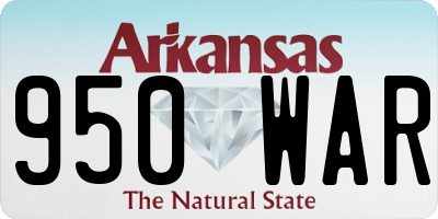 AR license plate 950WAR