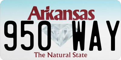 AR license plate 950WAY