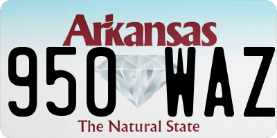 AR license plate 950WAZ
