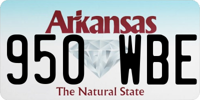 AR license plate 950WBE