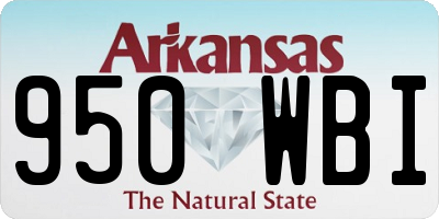 AR license plate 950WBI