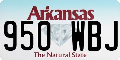 AR license plate 950WBJ