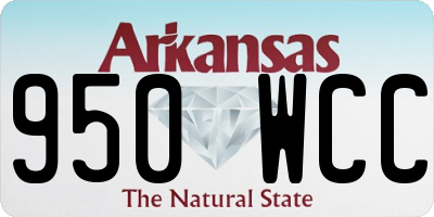 AR license plate 950WCC