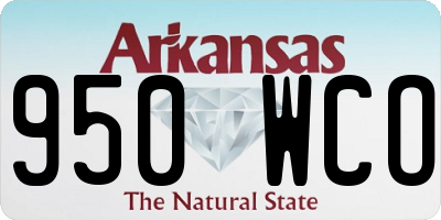 AR license plate 950WCO