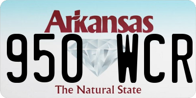AR license plate 950WCR