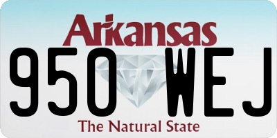 AR license plate 950WEJ