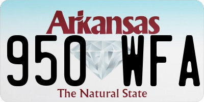 AR license plate 950WFA