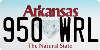 AR license plate 950WRL