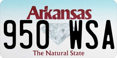 AR license plate 950WSA
