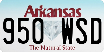 AR license plate 950WSD