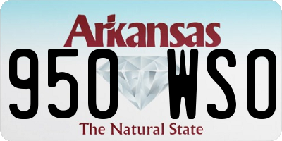 AR license plate 950WSO