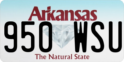 AR license plate 950WSU