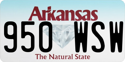 AR license plate 950WSW