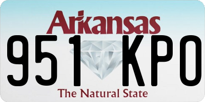 AR license plate 951KPO