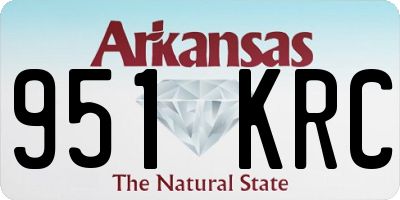 AR license plate 951KRC