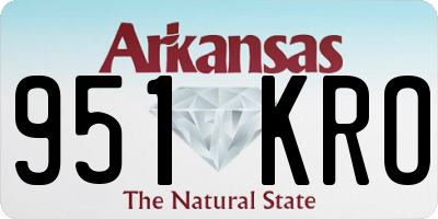 AR license plate 951KRO