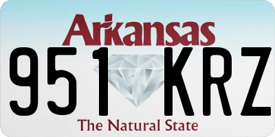 AR license plate 951KRZ