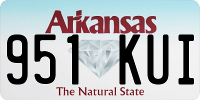 AR license plate 951KUI
