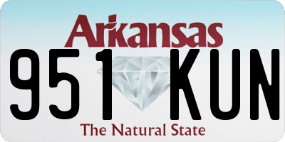 AR license plate 951KUN