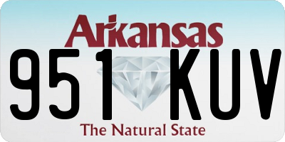 AR license plate 951KUV