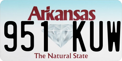 AR license plate 951KUW