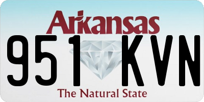 AR license plate 951KVN