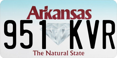 AR license plate 951KVR