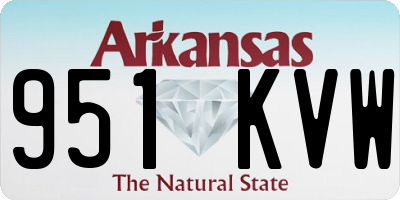 AR license plate 951KVW