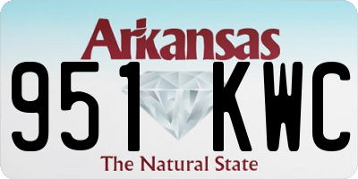 AR license plate 951KWC