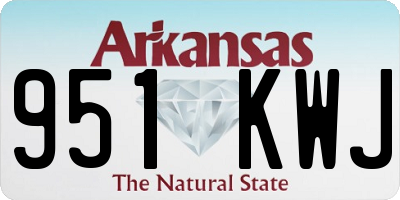 AR license plate 951KWJ