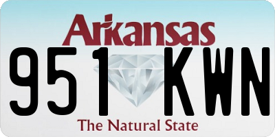 AR license plate 951KWN