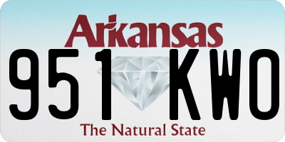 AR license plate 951KWO