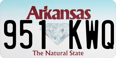 AR license plate 951KWQ