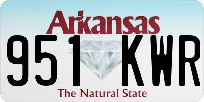AR license plate 951KWR
