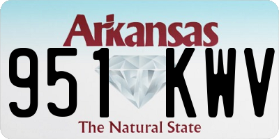 AR license plate 951KWV