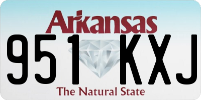 AR license plate 951KXJ