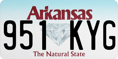 AR license plate 951KYG
