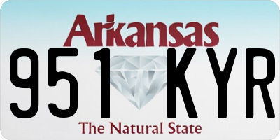 AR license plate 951KYR