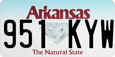 AR license plate 951KYW