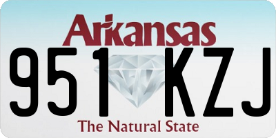 AR license plate 951KZJ