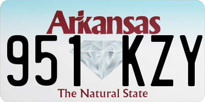 AR license plate 951KZY