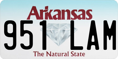 AR license plate 951LAM