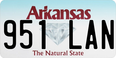AR license plate 951LAN