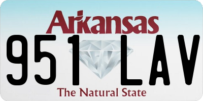 AR license plate 951LAV