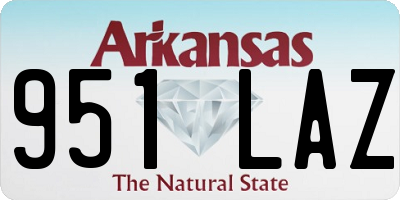 AR license plate 951LAZ