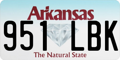 AR license plate 951LBK
