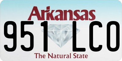 AR license plate 951LCO